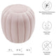 Celebrate Channel Tufted Performance Velvet Ottoman, Pink