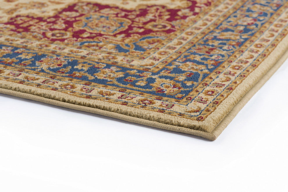 Kirsten Transitional Border Area Rug, Ivory, 6'7'' X 9'6''