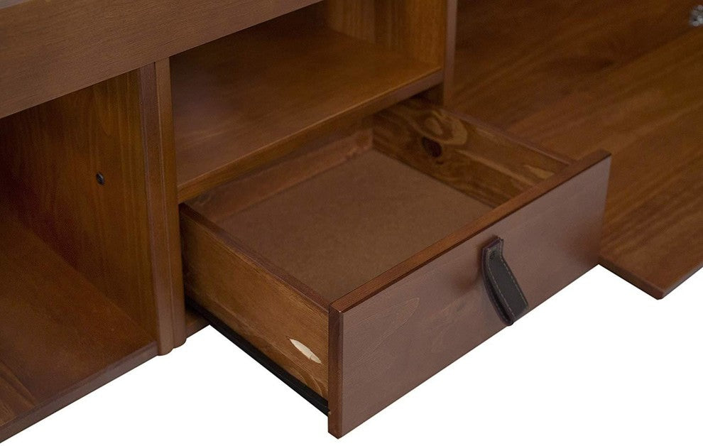 Memomad Bali Storage Platform Bed with Drawers (Twin Size, Caramel)