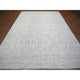 Ash Gray, Stone Washed Peshawar Wool Hand Knotted Oriental Rug, 9'x11'8"