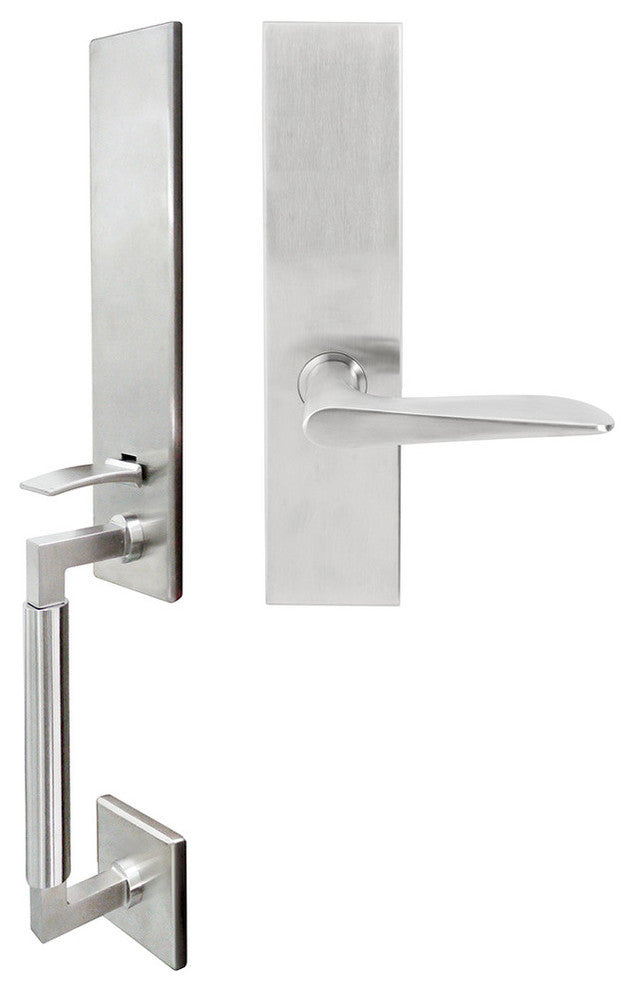 Ecco Lever, Mortise Full Dummy Handleset, Right Hand, Satin Stainless Steel
