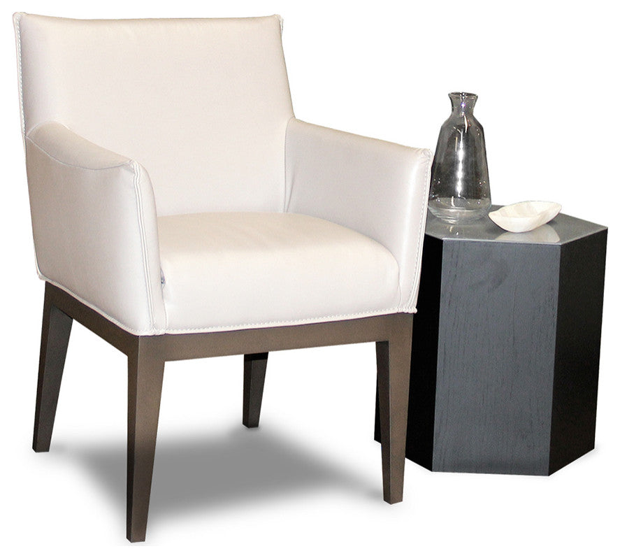 Nativa Interiors Olivia Geniune Leather Dining Chair, Steam