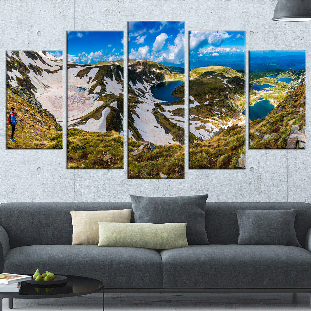 "Clouds Over Seven Rila Lakes" Canvas Print, 5 Panels