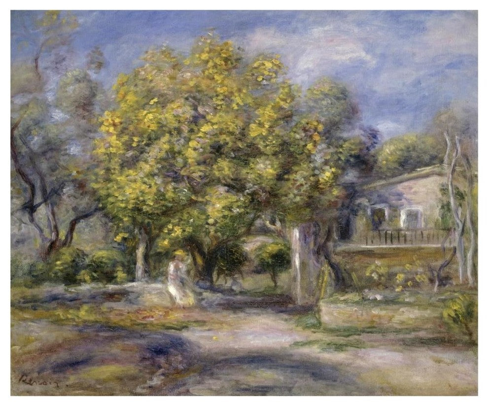 "Houses at Cagnes" Digital Paper Print by Pierre-Auguste Renoir, 46"x38"