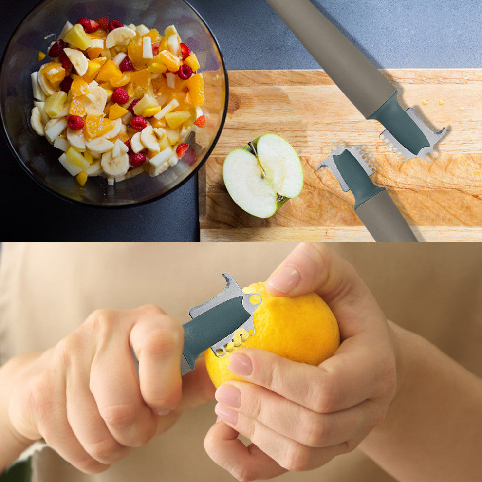 Cutter, Melon Baller, Ice Cream Scoop, Y-peeler, Lemon Zester, Bottle Opener