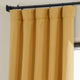 Faux Linen Darkening Curtain Single Panel, Dandelion Gold, 50"x84"