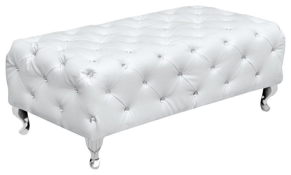 Modern Classics Tufted Bench, White