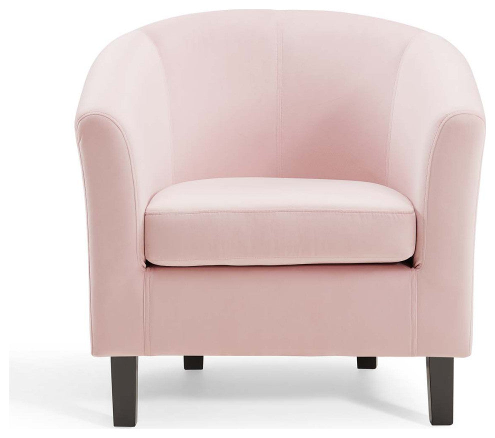 Armchair Accent Chair, Velvet, Pink, Modern, Living Lounge Hotel Hospitality