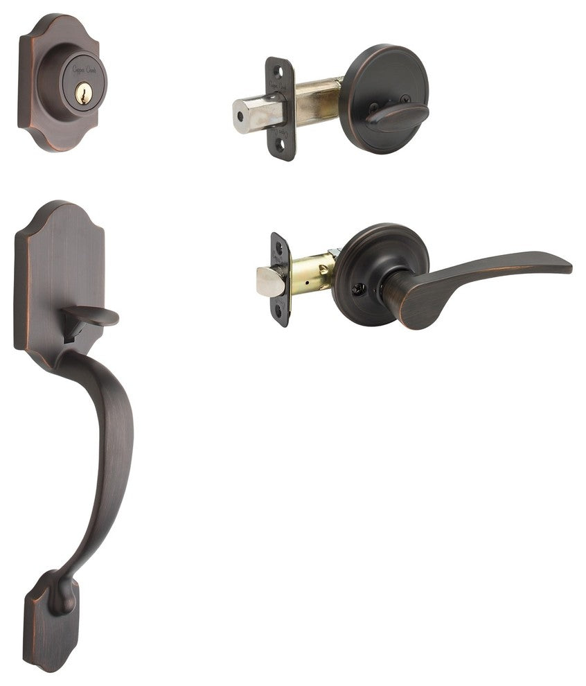 Active Handle Set, Kash Lever Interior Trim, Tuscan Bronze