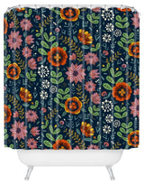 Pimlada Phuapradit Midnight Bloom 1 Shower Curtain, 72"x69"