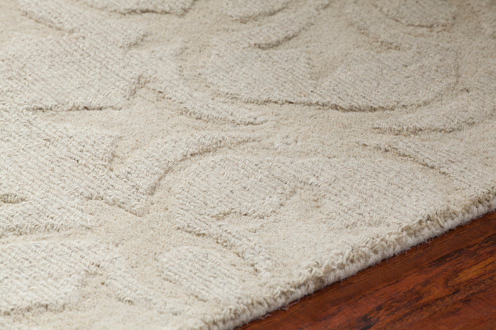 Rekha Transitional Area Rug, Cream, 7'x10'