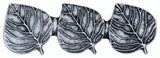 Triple Aspen Leaf Cabinet Pull, Pewter