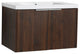 Wood Wall-Mounted Bathroom Vanity Set with Integrated Culture Marble Sink, 30 In