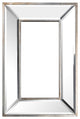 Benzara BM286094 12 x 18" Wall Mount Accent Mirror, Antique Silver Wood Frame
