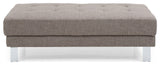 Riveredge Gray Polyester Upholstered Ottoman