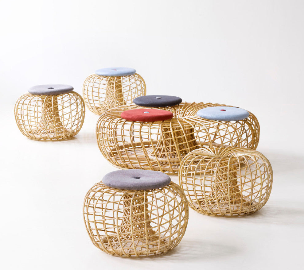 Cane-line Nest footstool small INDOOR, Natural
