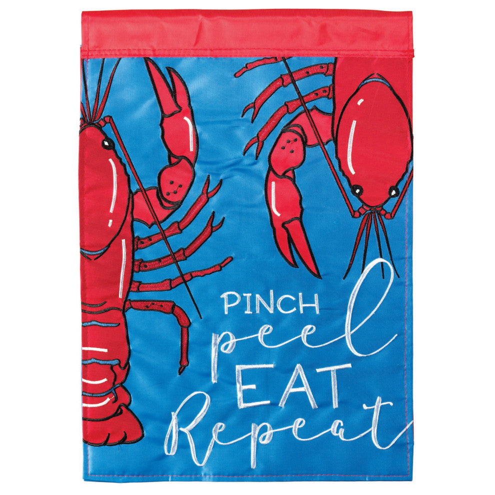 Flag  Double Applique  Pinch Peel Eat Repeat Polyester Garden