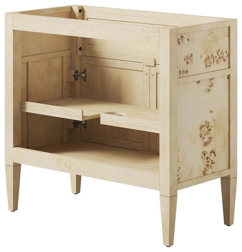 Modway Elysian 36" Modern Wood Bathroom Vanity Cabinet in Burgundy