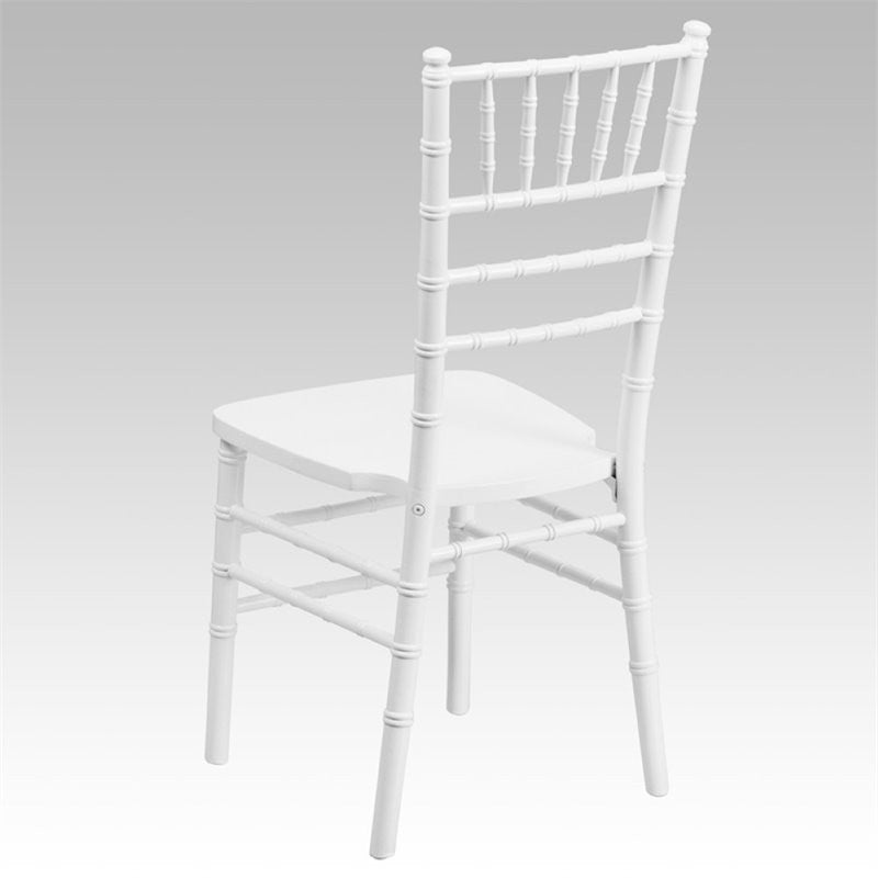 Hercules Series Wood Chiavari Chair, White, 15.75"x18"x36.25"