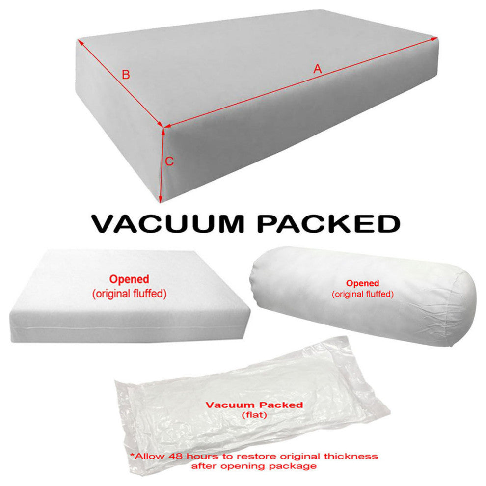 Style5 Twin-XL Pipe Trim Outdoor Mattress Bolster Slip Cover COMPLETE SET AD103