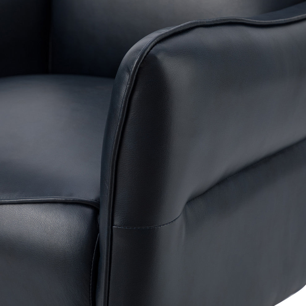 Vegan Leather Armchair Set of 2, Navy