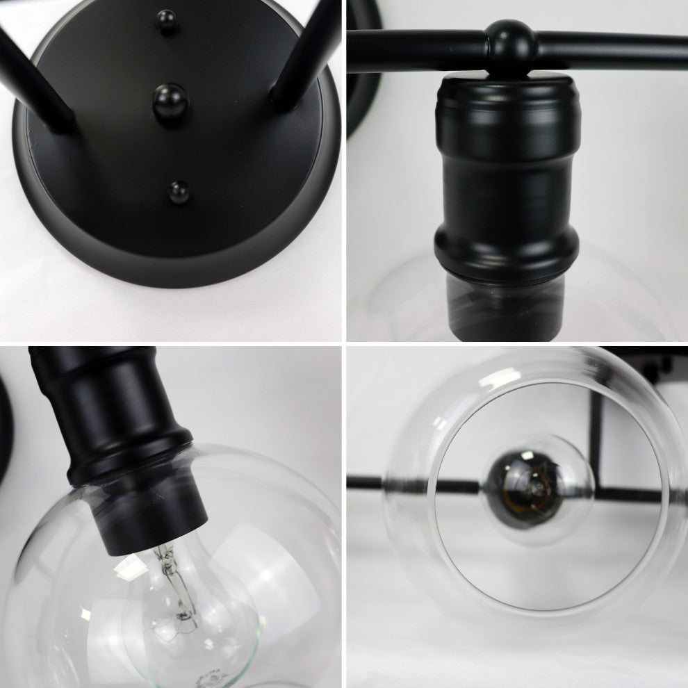 CHLOE Lighting CH6S001BK30-BL4 OXA Transitional 4 Light Black Vanity Bathlight