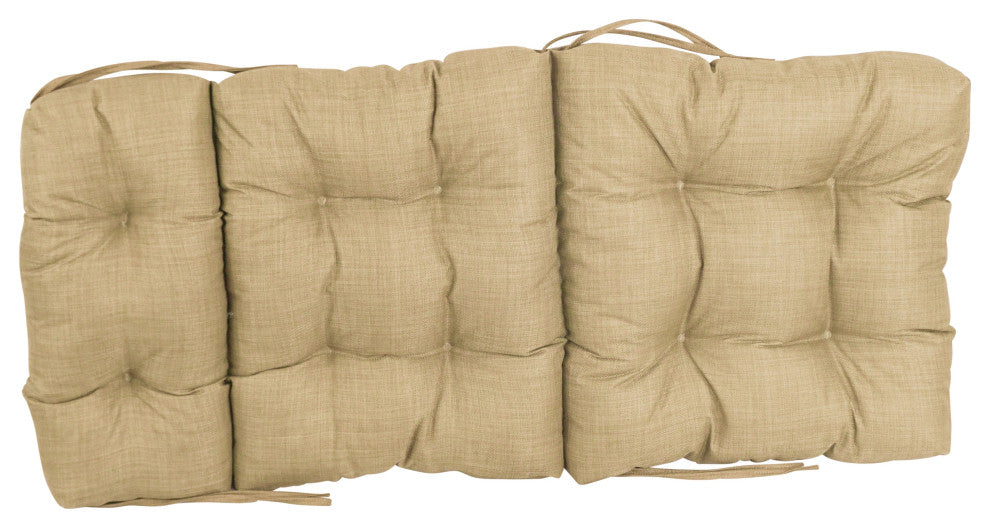 22-"x45" Spun Polyester Solid Outdoor Tufted Chair Cushion Tan