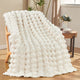 Textured Faux Fur Throw Blanket, Spandex Bubble