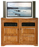 Oak Ridge Thin Flat-Panel Entertainment Console, Aqua Oak