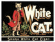 "White Cat Brand Cigars" Digital Paper Print by Vintage Booze Labels, 32"x25"