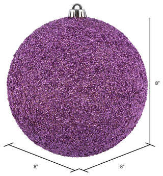 Vickerman Beaded Ball Drilled, Mauve, 8"
