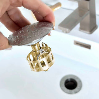 STYLISH Brushed Nickel Pop-Up Bathroom Sink with Overflow