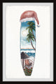 "Christmas Surfboard" Framed Painting Print, 8x12