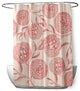 70"Wx73"L Antique Flowers Shower Curtain, Blush Coral