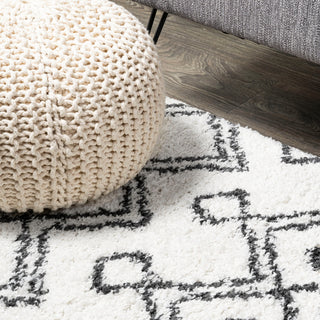 Caimari Moroccan Diamond Shag Area Rug, 4'x6'