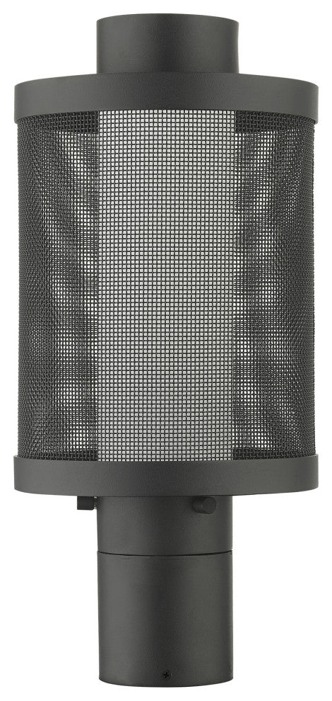 Livex Nottingham 1 Light Textured Black Medium Outdoor Post Top Lantern