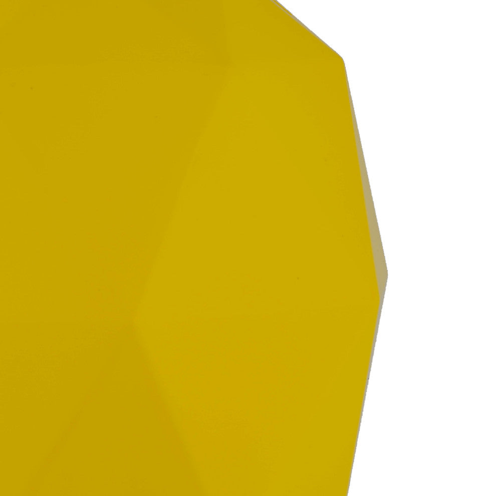 Vickerman M177478DM 6" Yellow Matte Geometric Ball Ornament, 4 per bag