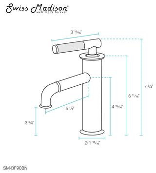 Avallon Single Hole, Single-Handle Sleek, Bathroom Faucet, Brushed Nickel