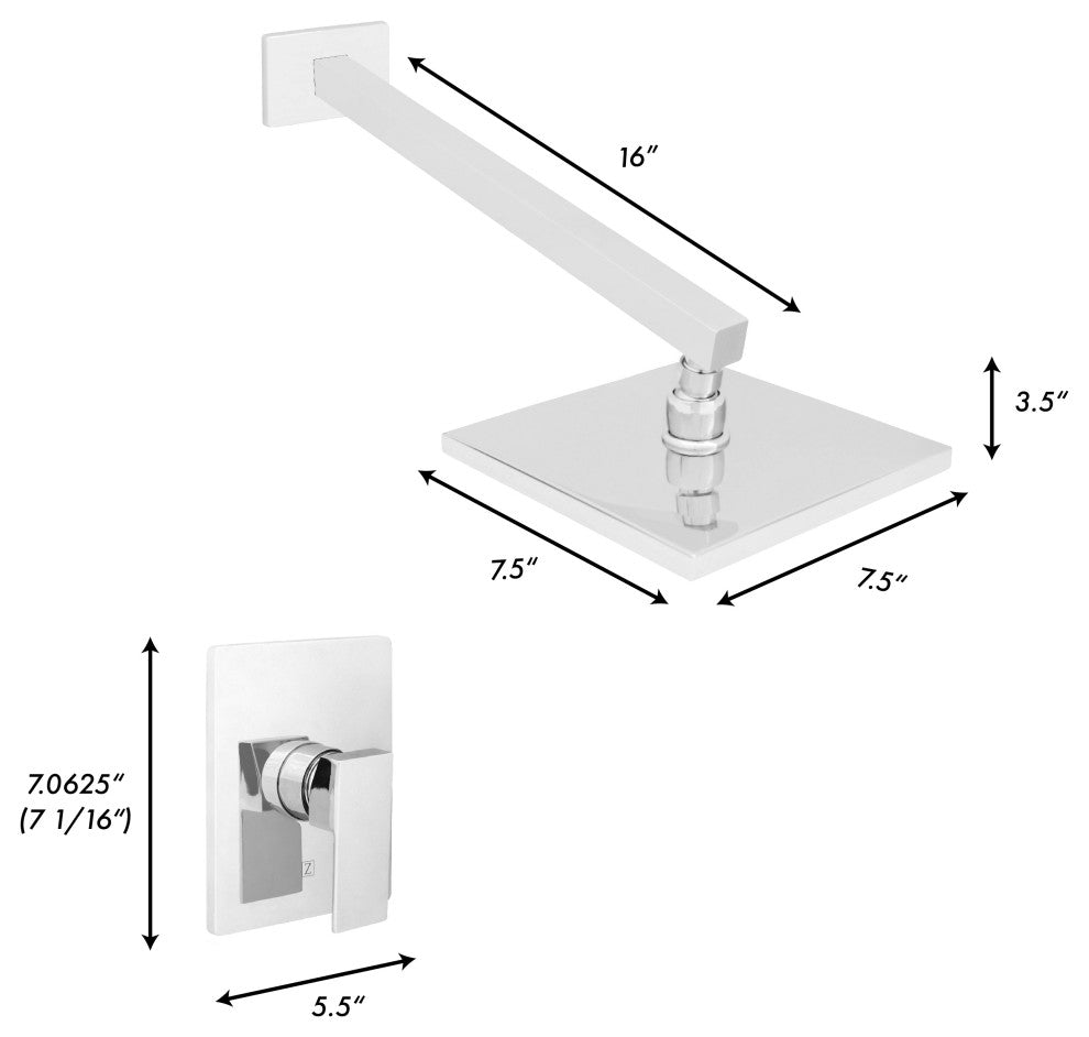 ZLINE Shower Faucet, Chrome, BLS-SHF-CH