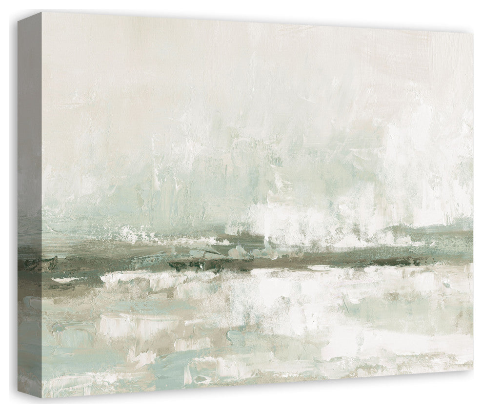Sage Blue and Cream Abstract 16x20 Canvas Wall Art