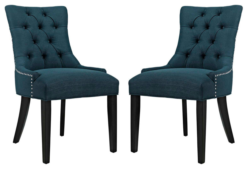 Azure Regent Dining Side Chair Fabric Set of 2