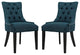 Azure Regent Dining Side Chair Fabric Set of 2