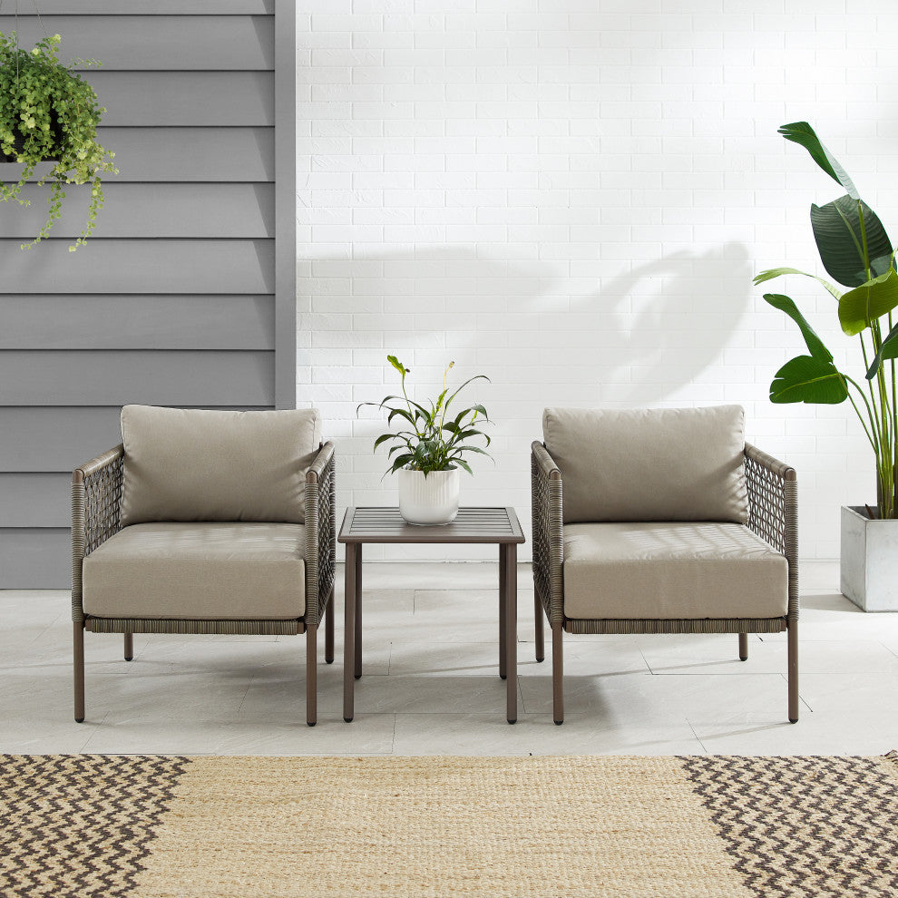 Cali Bay 3Pc Wicker Outdoor Chair Set