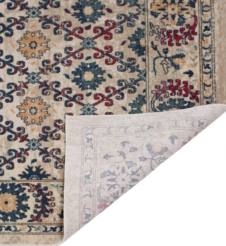 Noori Rug Distressed Nicki Ivory/Blue Rug