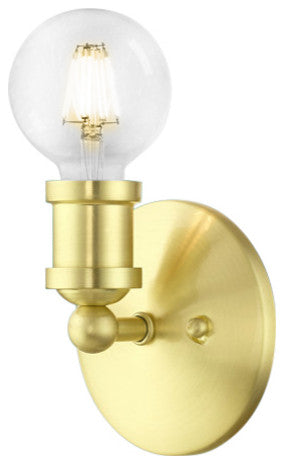 Lansdale 1 Light Satin Brass ADA Single Vanity Sconce