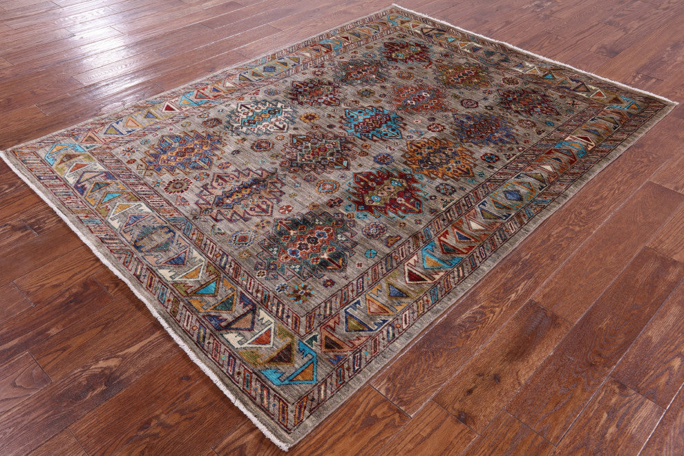 4' 11" X 6' 8" Persian Hand Knotted Wool Rug - Q12192