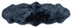 Modern Sheepskin Double Pelt 2'x3' Rug, Blue Indigo