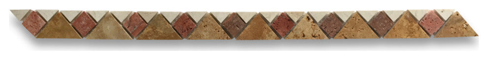 Marble Mosaic Border Listello Tile Chloe Gold 1.6x7.9 Polished Accent, 1 piece