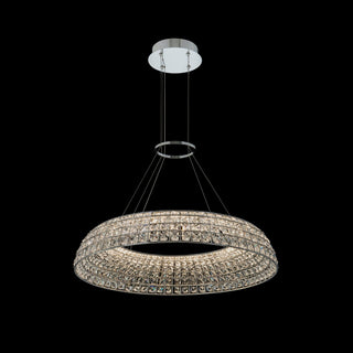 1 Light Contemporary Large Pendant by Allegri, Chrome, 5"