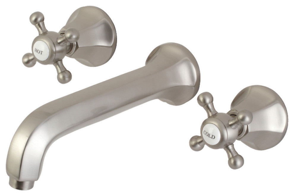 KS4028BX 2-Handle Wall Mount Tub Faucet, Brushed Nickel